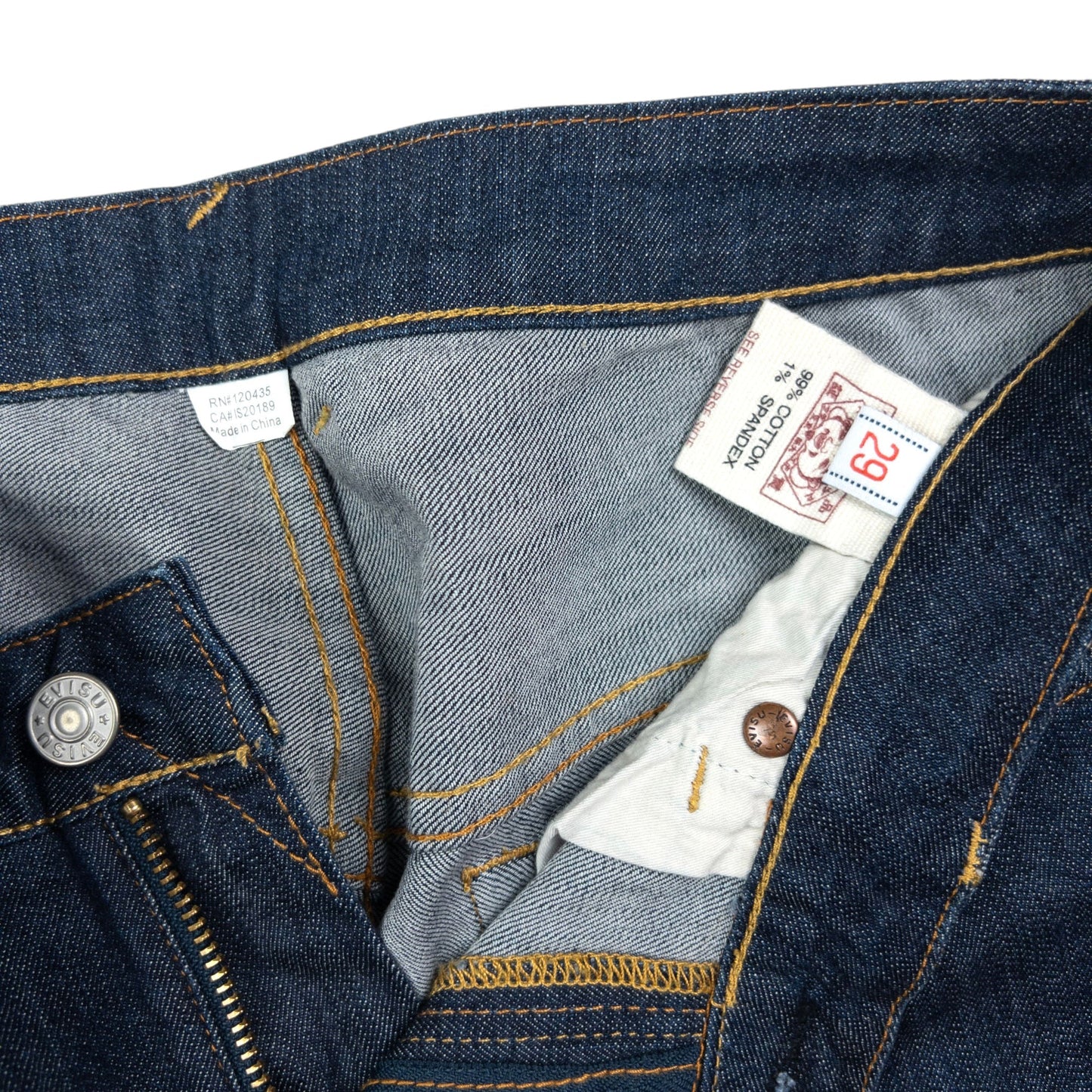 Vintage Evisu Double Gull Japanese Denim Low Rise Jeans Womens Size W32