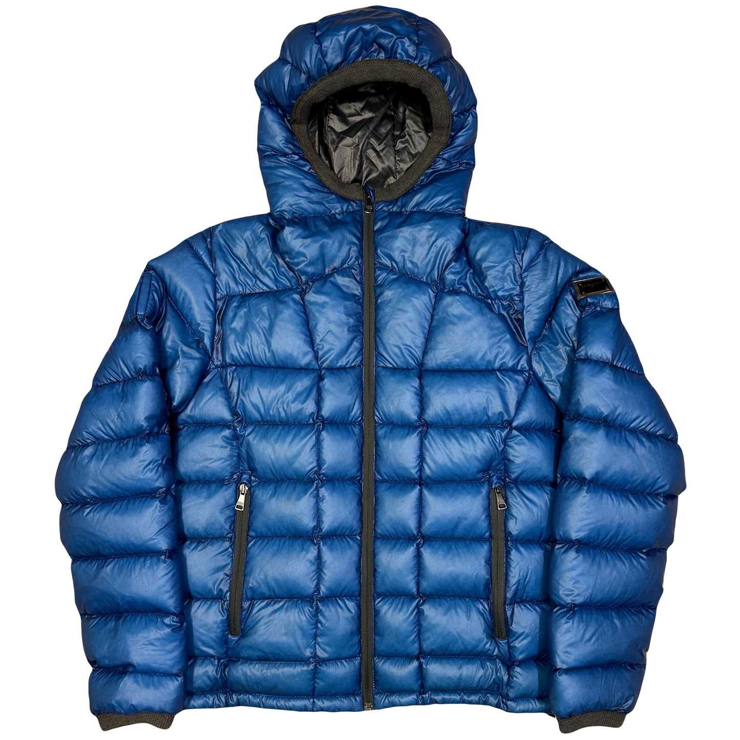 Dolce & Gabbana Square Stitch Puffer Jacket In Blue ( M )
