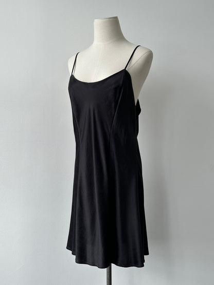 Vintage 2000s Pure Silk Minimal Slip Dress - L
