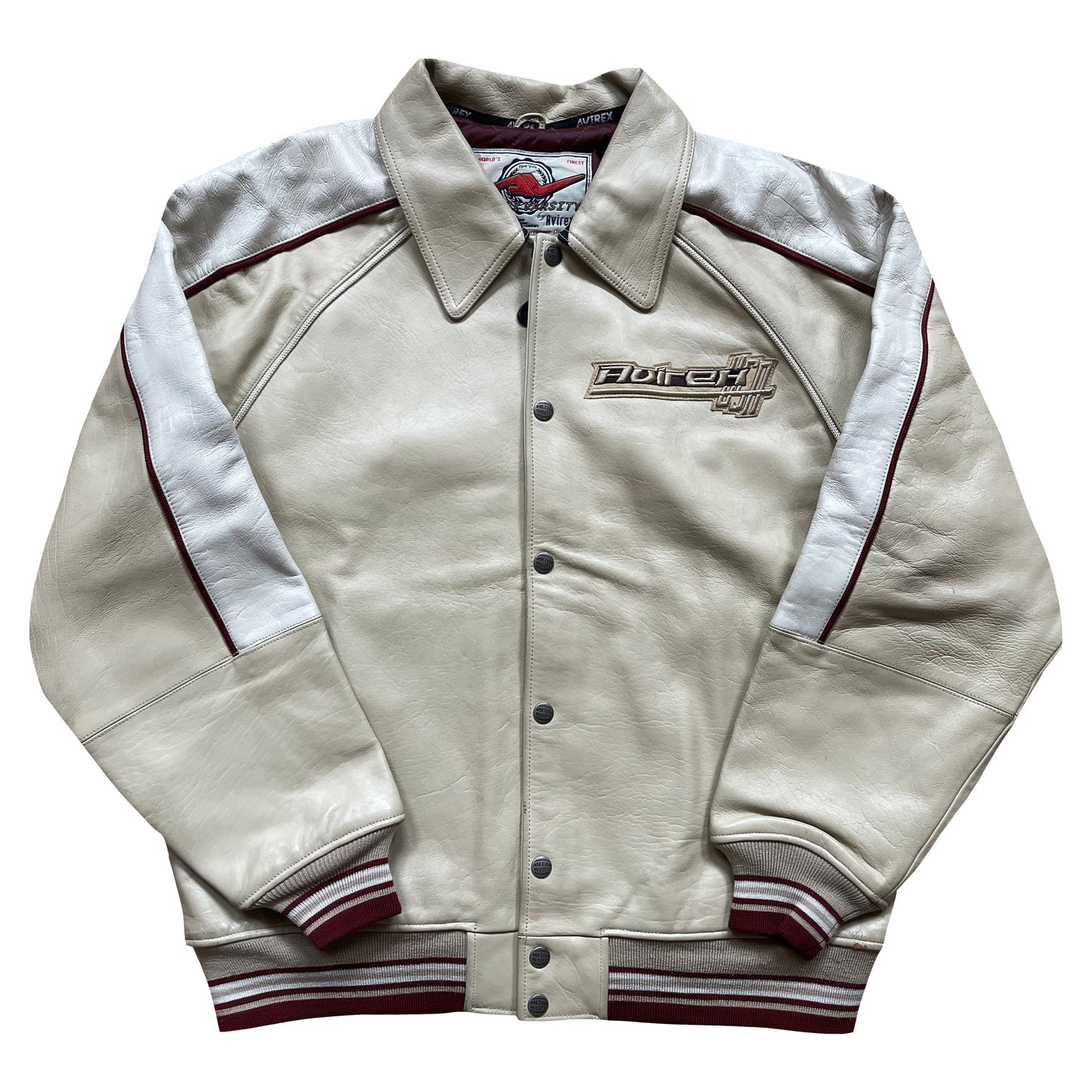 Avirex USA Leather Varsity Jacket - L / XL