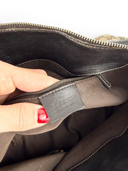 Vintage 90s Gucci Monogram GG Handbag | O/S, Brown