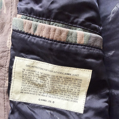 Avirex Camouflage Leather Trucker Jacket - XL | XL, Camo