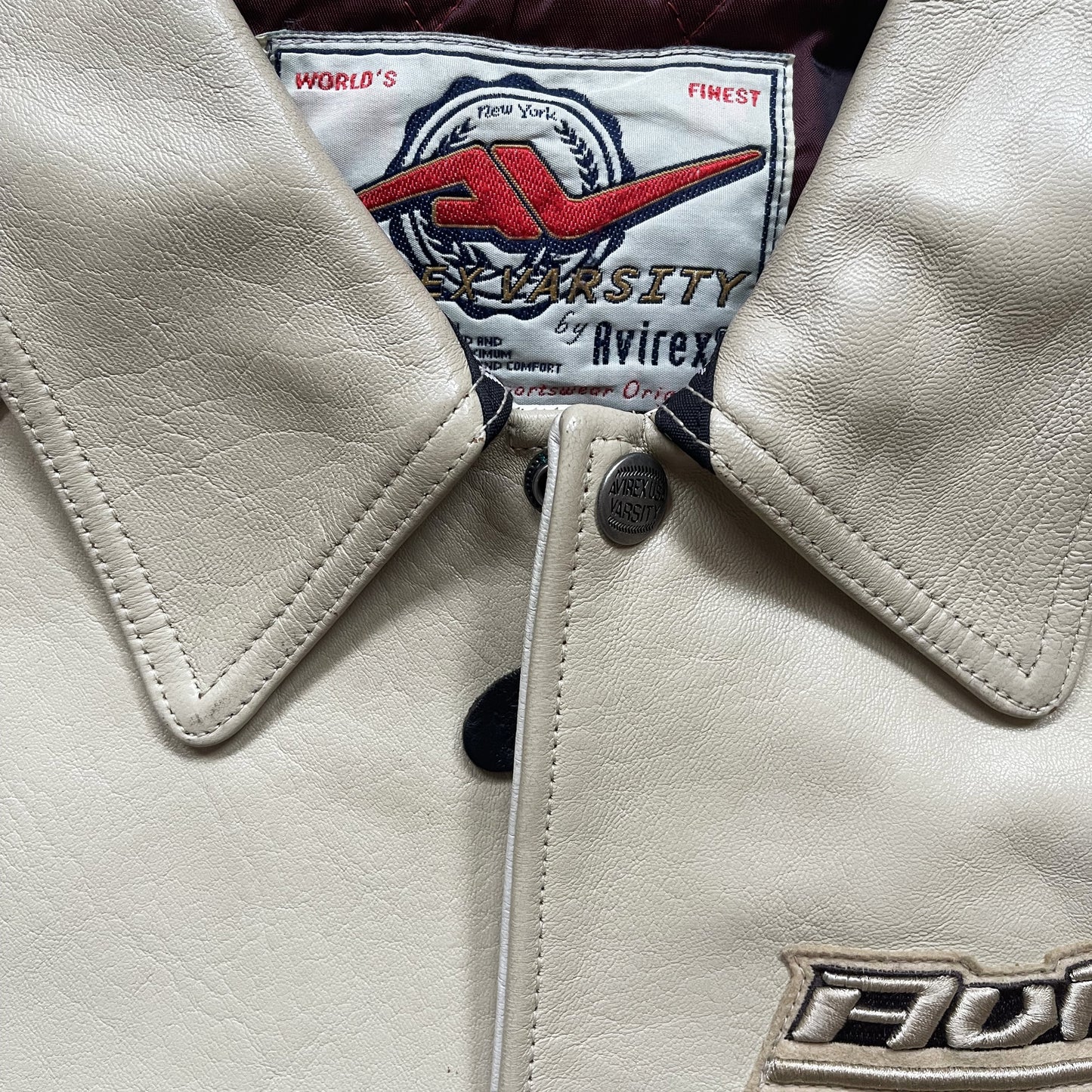 Avirex USA Leather Varsity Jacket - L / XL
