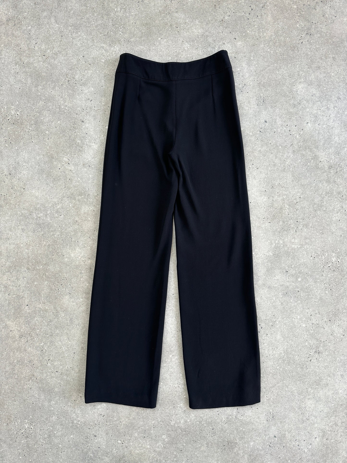 Armani Collezioni Wool Low Waist Wide Leg Trousers - W26