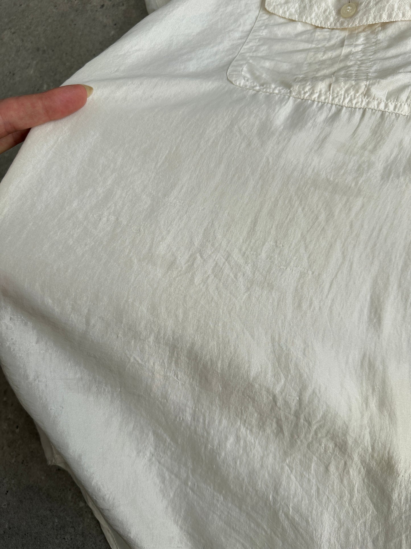 Vintage Pure Silk Short Sleeve Shirt - XL