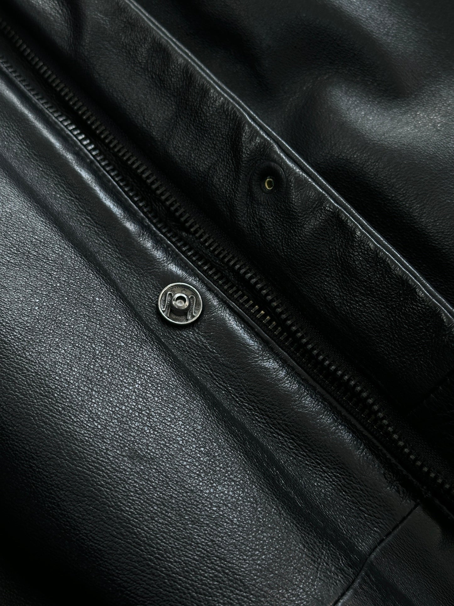 Conbipel 1990s Leather Belted Trench Coat - XL