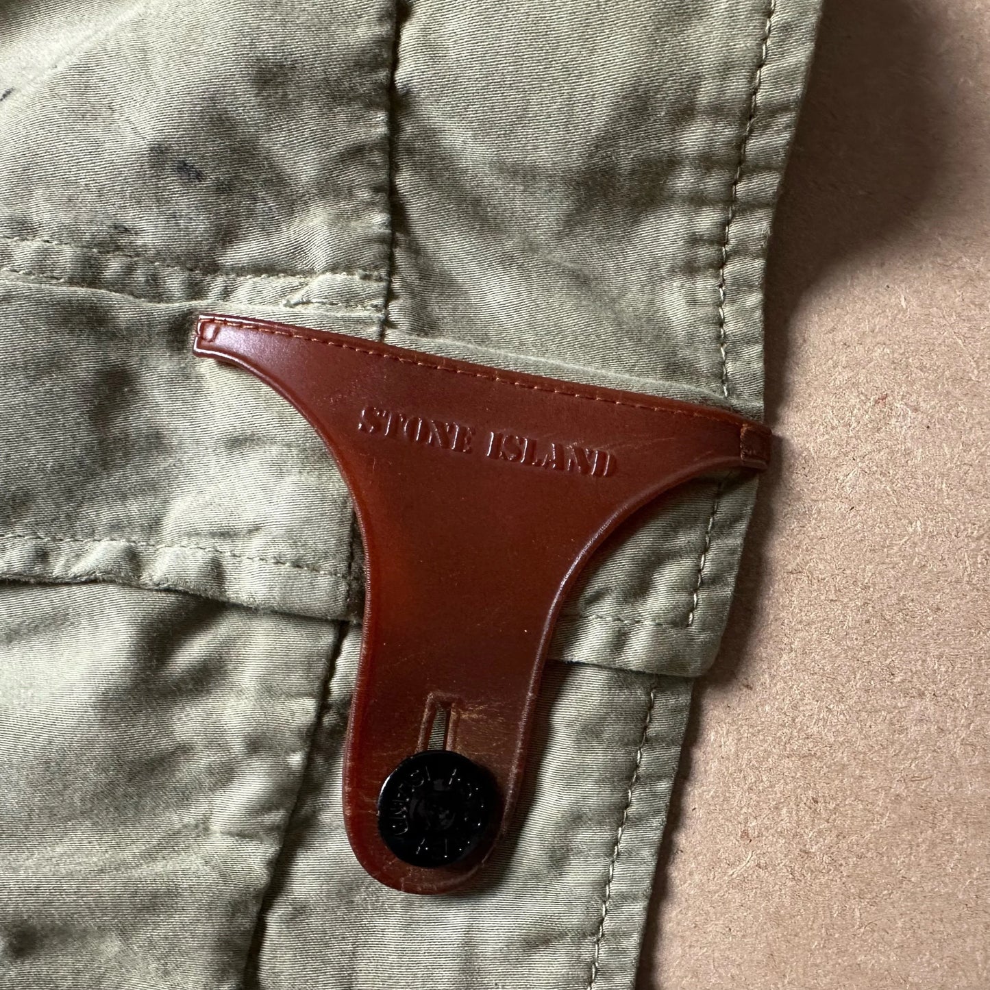 S/S 1988 Sage Green Raso Gommato Vulcanised Rubber Flight Jacket