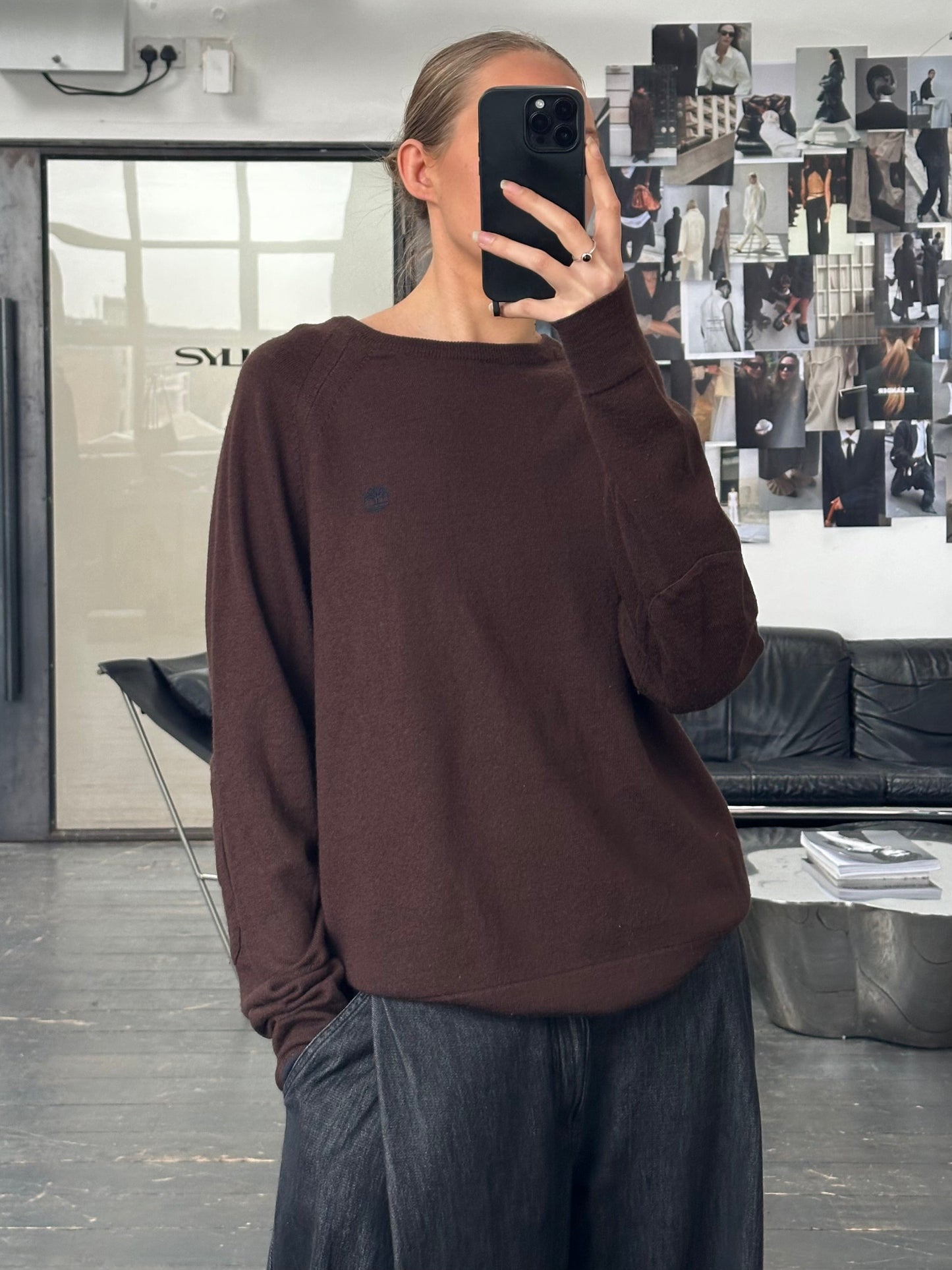 Timberland 2000s Pure Wool Knitted Logo Jumper - M/L