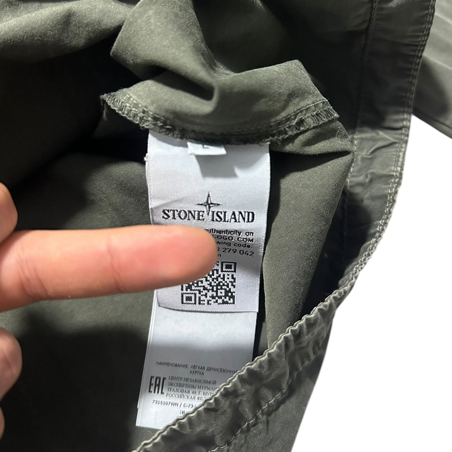 Stone Island Single Pocket Zip Up Overshirt