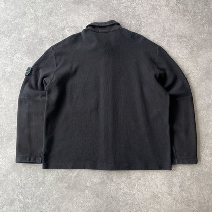 Stone Island RARE A/W 2000 buttom up wool sweatshirt (XL)