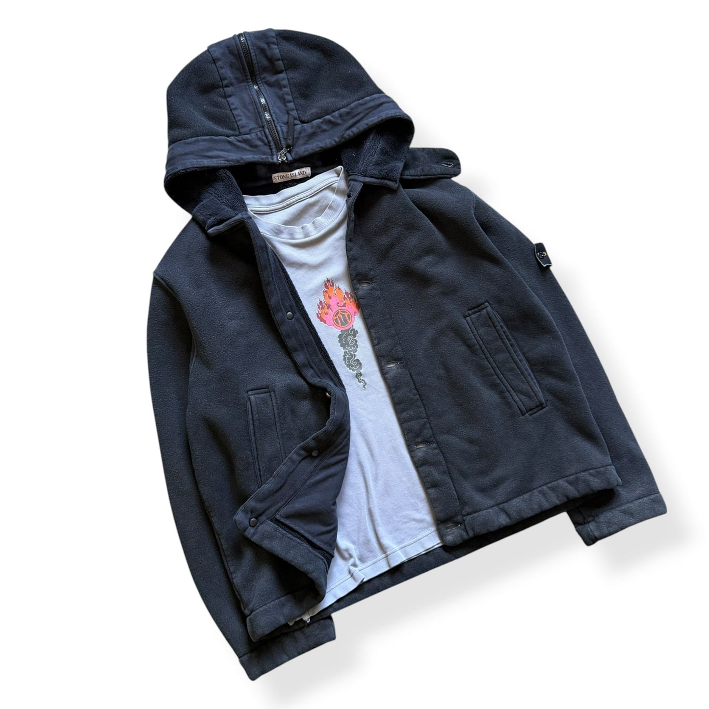 AW99/00 Maharishi Graphic T-Shirt (M) | Default Title, Grey