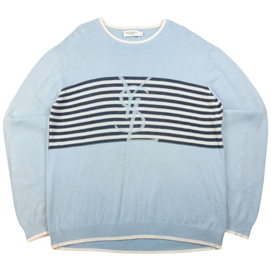 Vintage YSL Yves Saint Laurent Striped Jumper Size XL