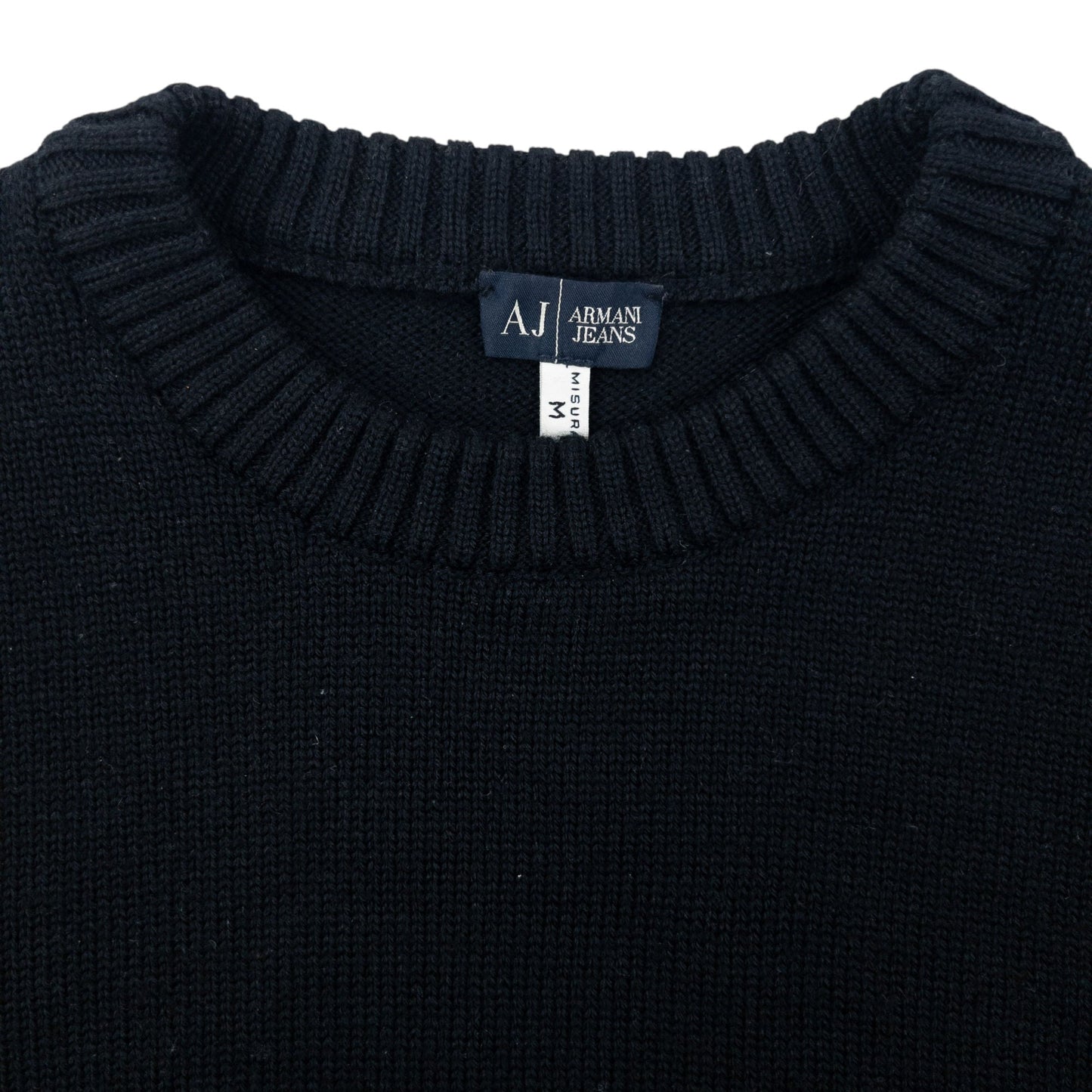 Vintage Armani Jeans Knitted Wool Jumper Size M