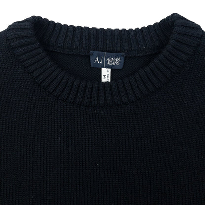 Vintage Armani Jeans Knitted Wool Jumper Size M