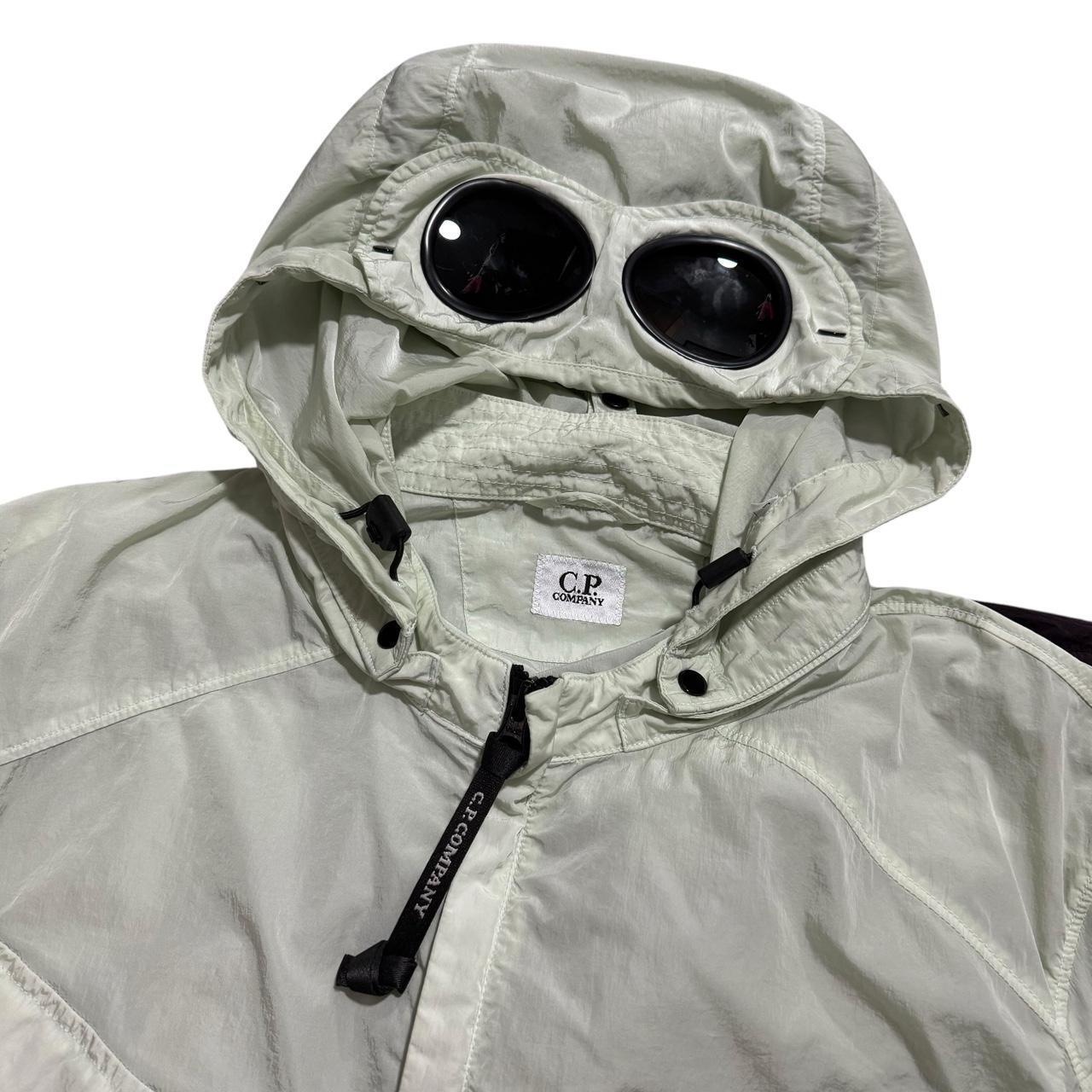 CP Company Lime Green Nylon Goggle Jacket | Large, Green