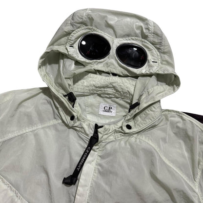 CP Company Lime Green Nylon Goggle Jacket | Large, Green