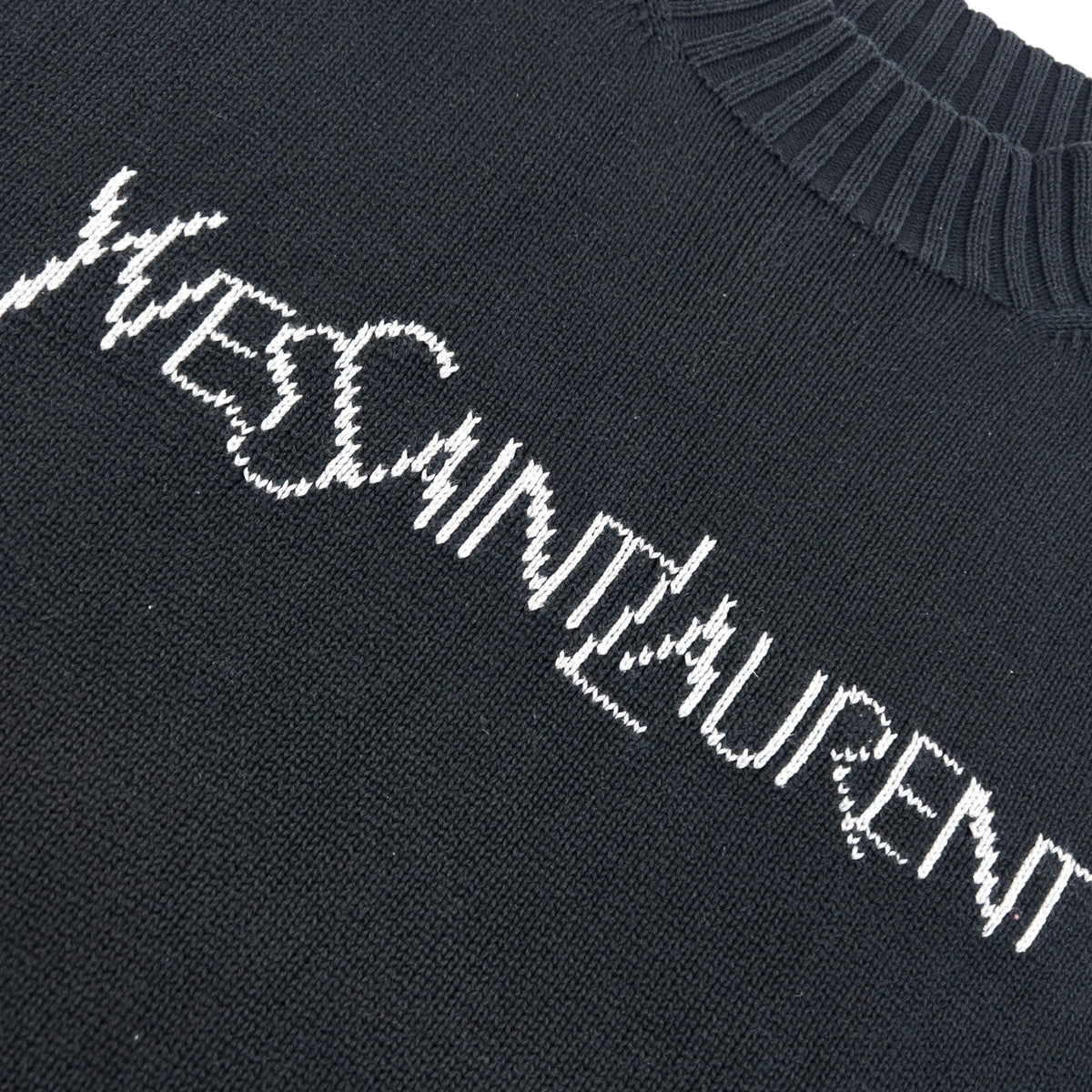 Vintage 2000s YSL Yves Saint Laurent Knit Jumper Size XL | XL, Black
