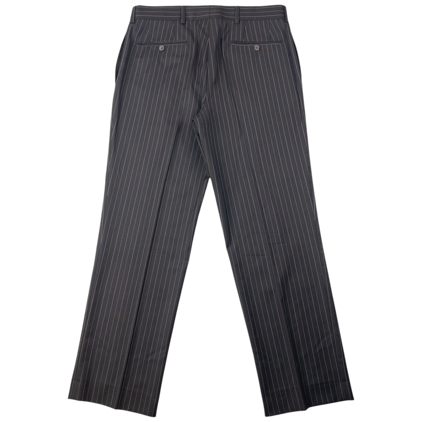 Vintage 90s YSL Yves Saint Laurent Pinstripe Jacket & Trousers Suit Set Size L | Large, Brown