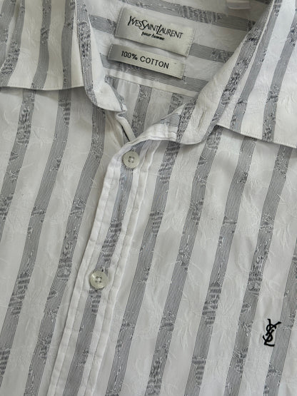 Yves Saint LaurentPour Homme 2000s Pure Cotton Striped Shirt - L