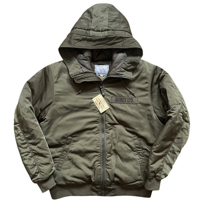 Avirex Padded Bomber Jacket With Hood - L
