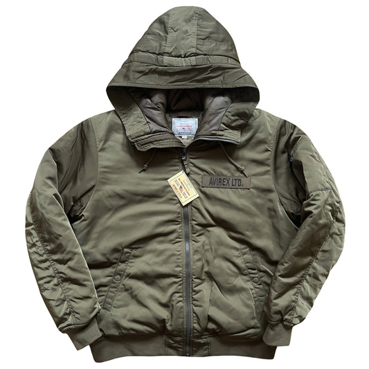 Avirex Padded Bomber Jacket With Hood - L