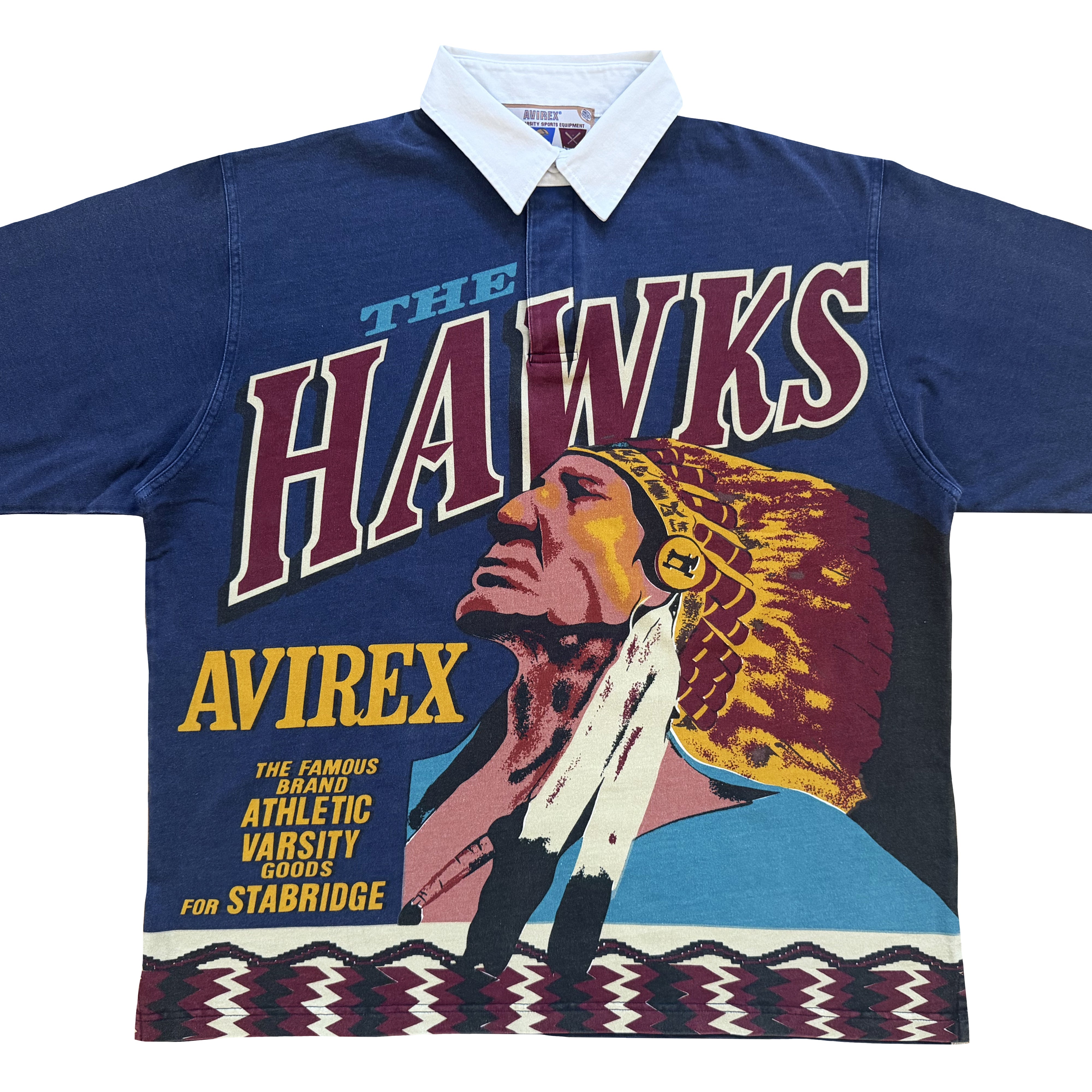 Avirex x Stabridge Hawks Rugby Shirt - M | Medium, Navy – Known Source