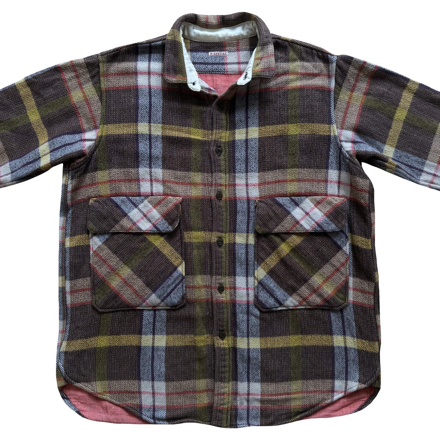 Kapital Flannel Work Shirt - M | Medium, Brown Plaid