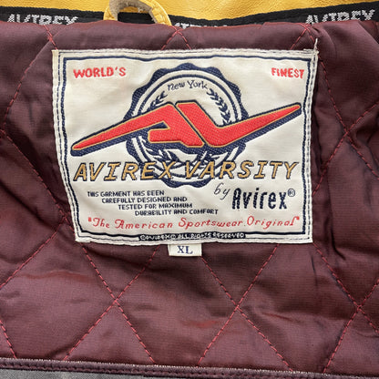 Avirex Twin Dragons Leather Varsity Jacket - XL