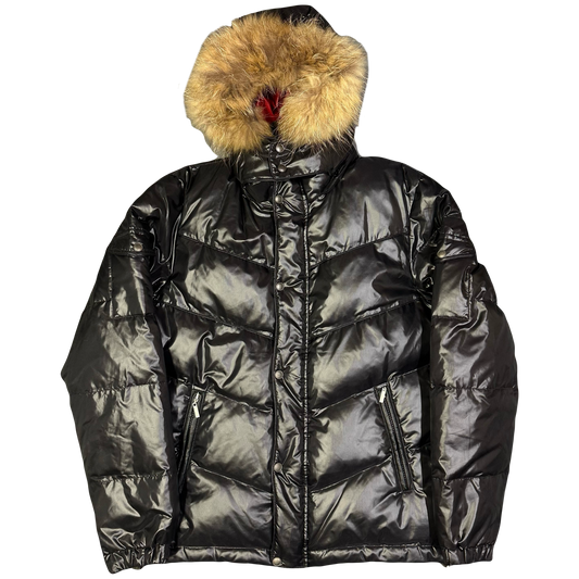 Takeo Kikuchi Puffer Jacket With Fur Hood In Black ( XL )