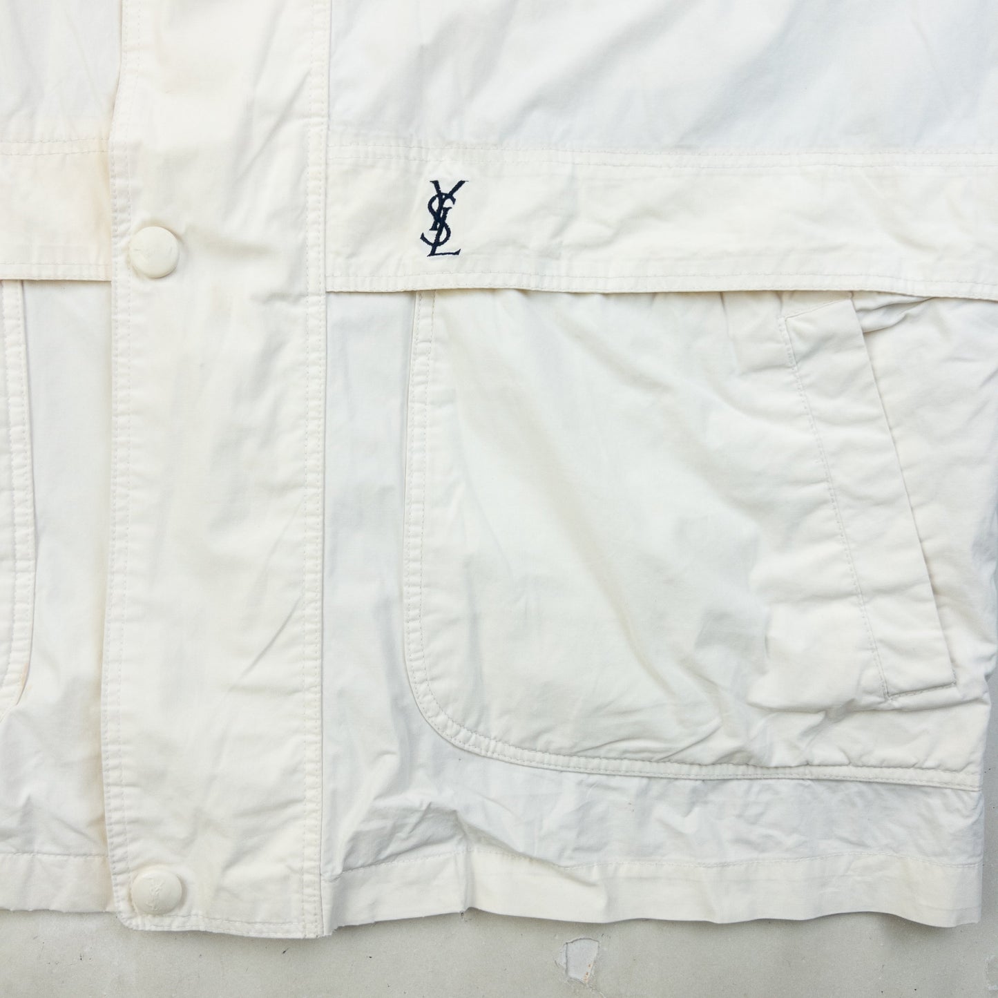 Vintage 90s YSL Yves Saint Laurent Zip Jacket Size L | Large, Red