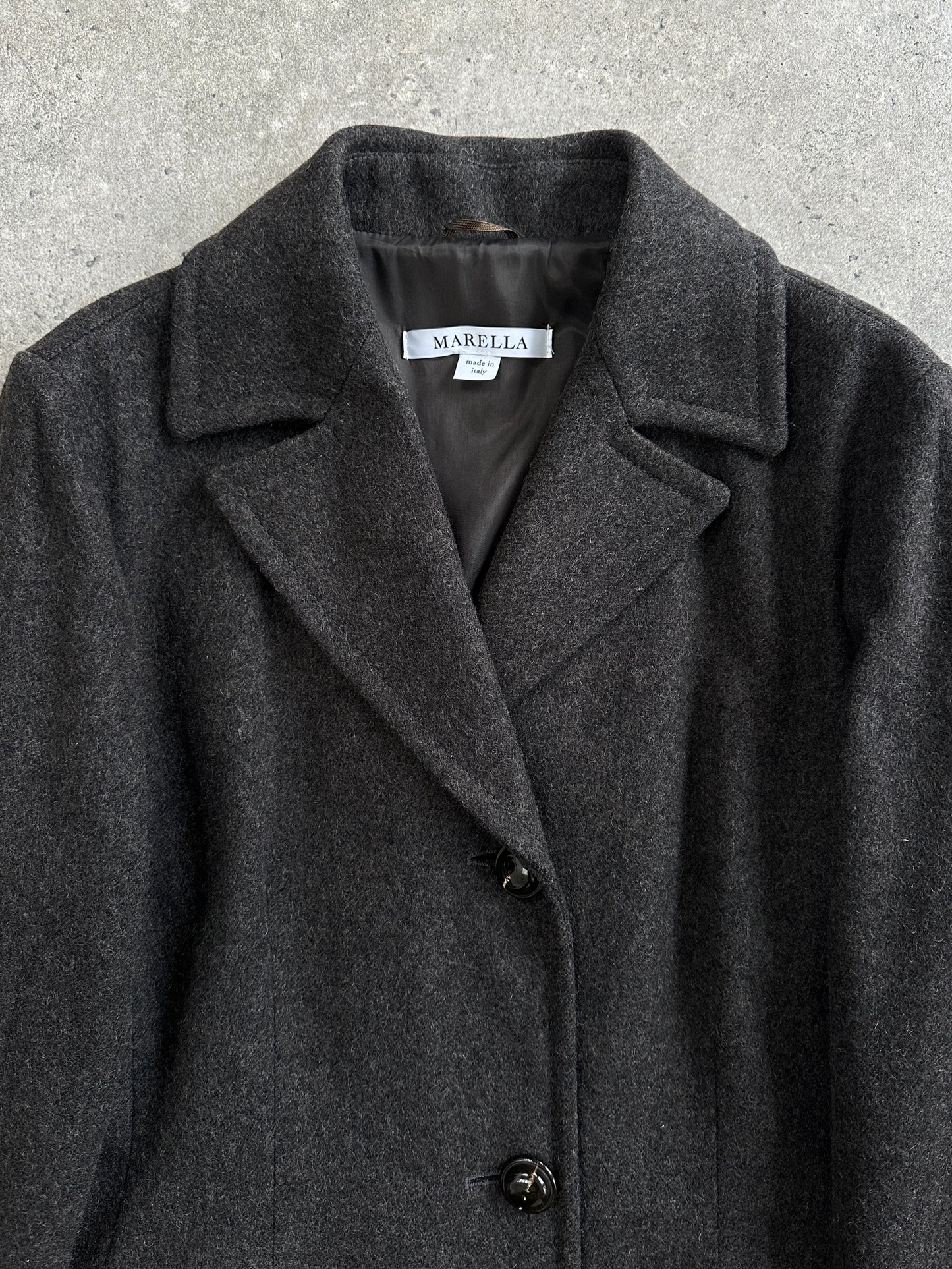 Marella 2000s Wool Single Breasted Coat - M