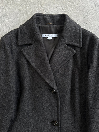 Marella 2000s Wool Single Breasted Coat - M
