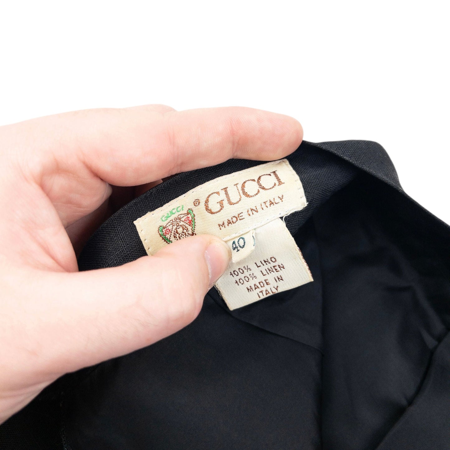 Vintage 70S Gucci Linen Skirt Womens Size W24 | XS, Black