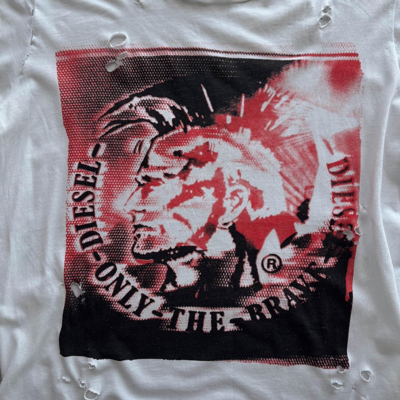 DIESEL DISTRESSED T-SHIRT | O/S, Red