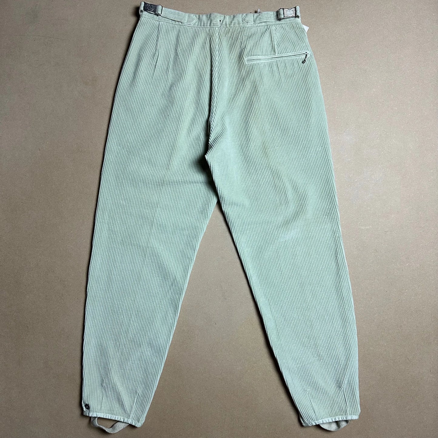 80s Cream Jumbo Corduroy Racing Pants