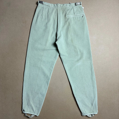 80s Cream Jumbo Corduroy Racing Pants