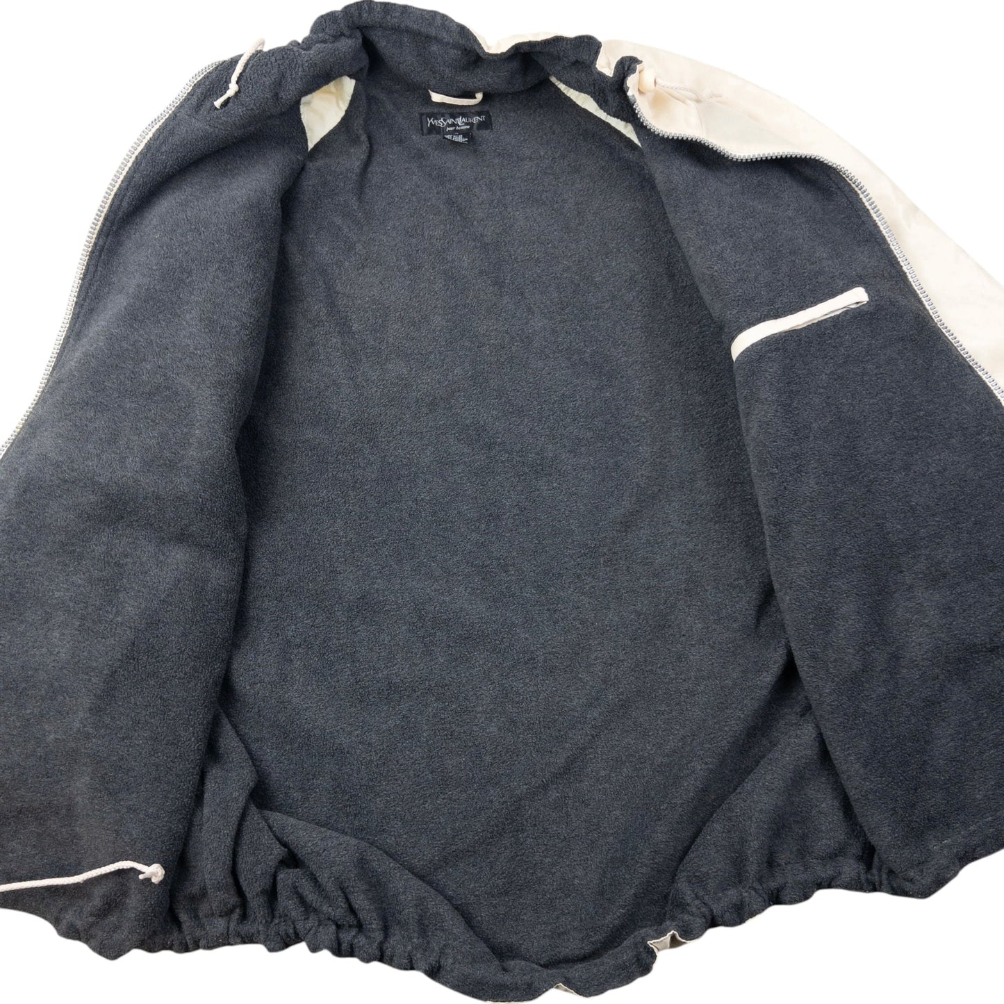 Vintage 90s YSL Yves Saint Laurent Fleece Lined Jacket Size XXL | XXL, Black