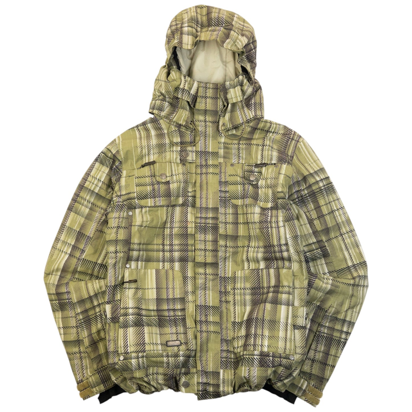 Vintage 2000s Oakley Pattern Zip Up Snowboarding Jacket Size S | Small, Green
