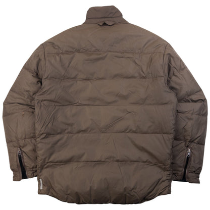 Vintage Armani Jeans Zip Up Puffer Jacket Size | Large, Brown