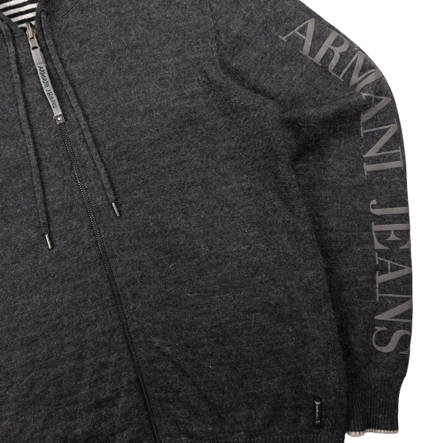 Vintage Armani Jeans Zip Up Hoodie Size M