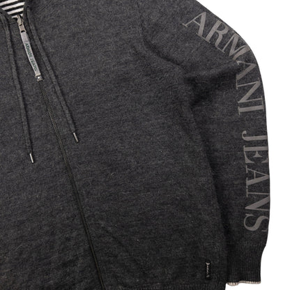 Vintage Armani Jeans Zip Up Hoodie Size M