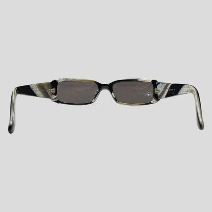 Gucci by Tom Ford 00’s Zebra Print GG Logo Square Sunglasses | O/S, Black and White