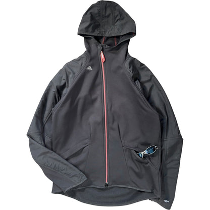 Adidas 2004 Asymmetrical Zip Two Tone Climawarm Hoodie M | Medium, Black