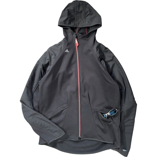 Adidas 2004 Asymmetrical Zip Two Tone Climawarm Hoodie M | Medium, Black