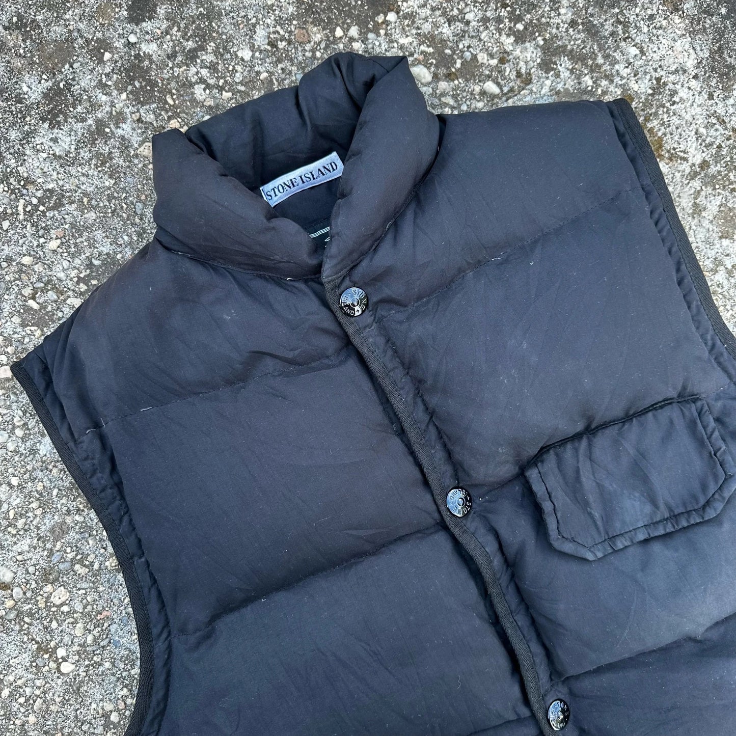 A/W 1994 Black Satin Goose Down Gilet