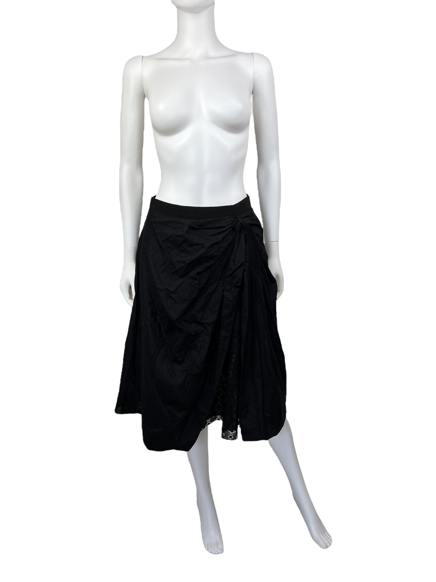 Emporio Armani gathered pleat skirt | Navy, Multicoloured