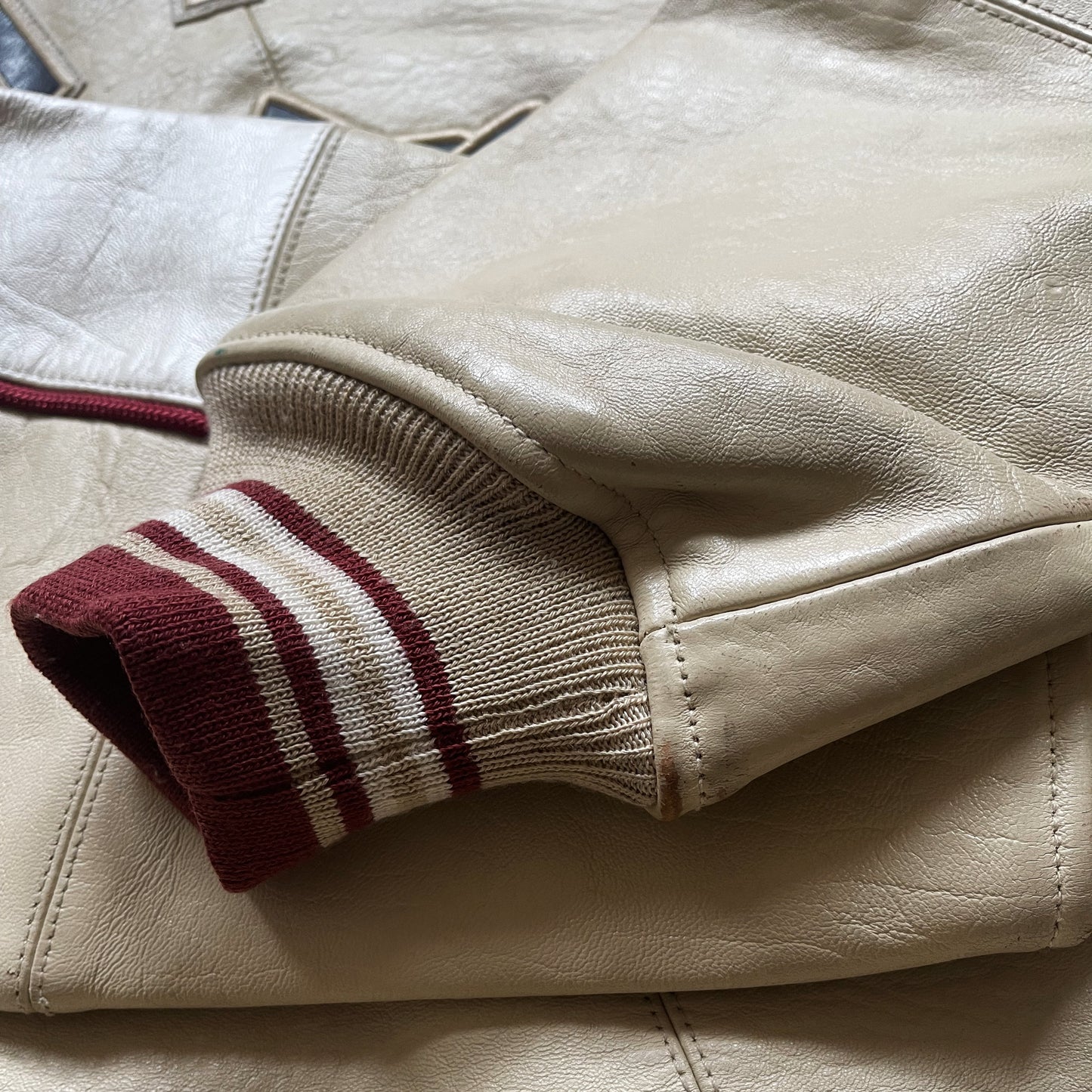 Avirex USA Leather Varsity Jacket - L / XL