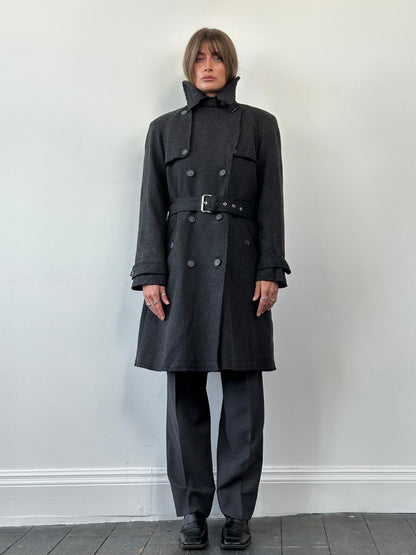 Dolce & Gabbana Wool Double Breasted Belted Coat - L