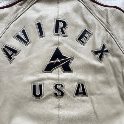 Avirex USA Leather Varsity Jacket - L / XL