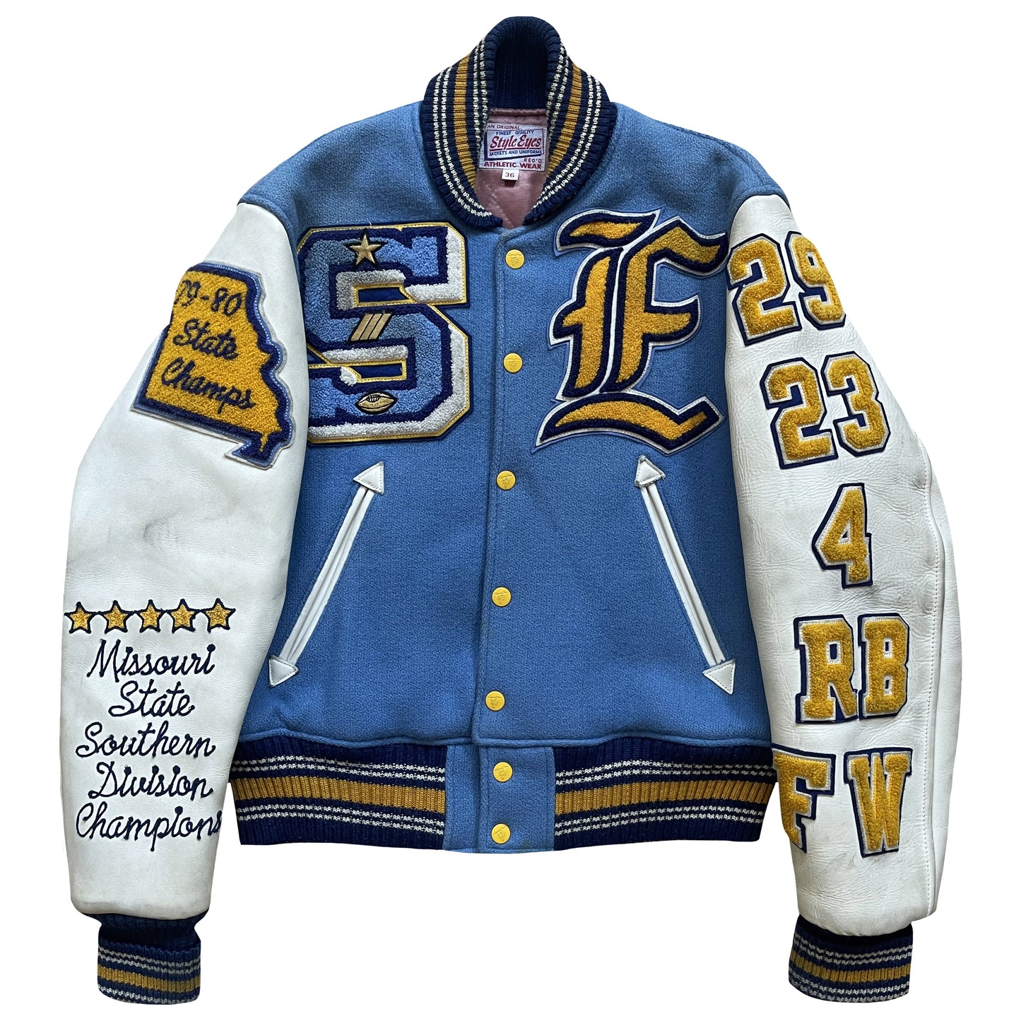 Style Eyes 'Springfield Eagles' Varsity Jacket - S